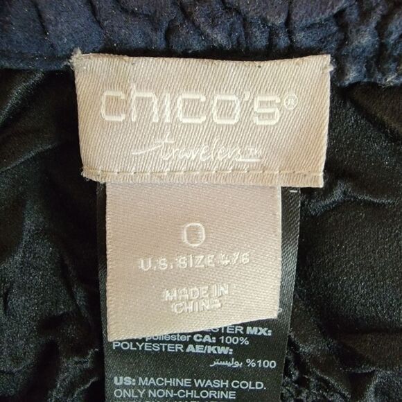 Chico's Travelers Collection Crushed navy blue Jacket 0 (small) - Picture 7 of 10